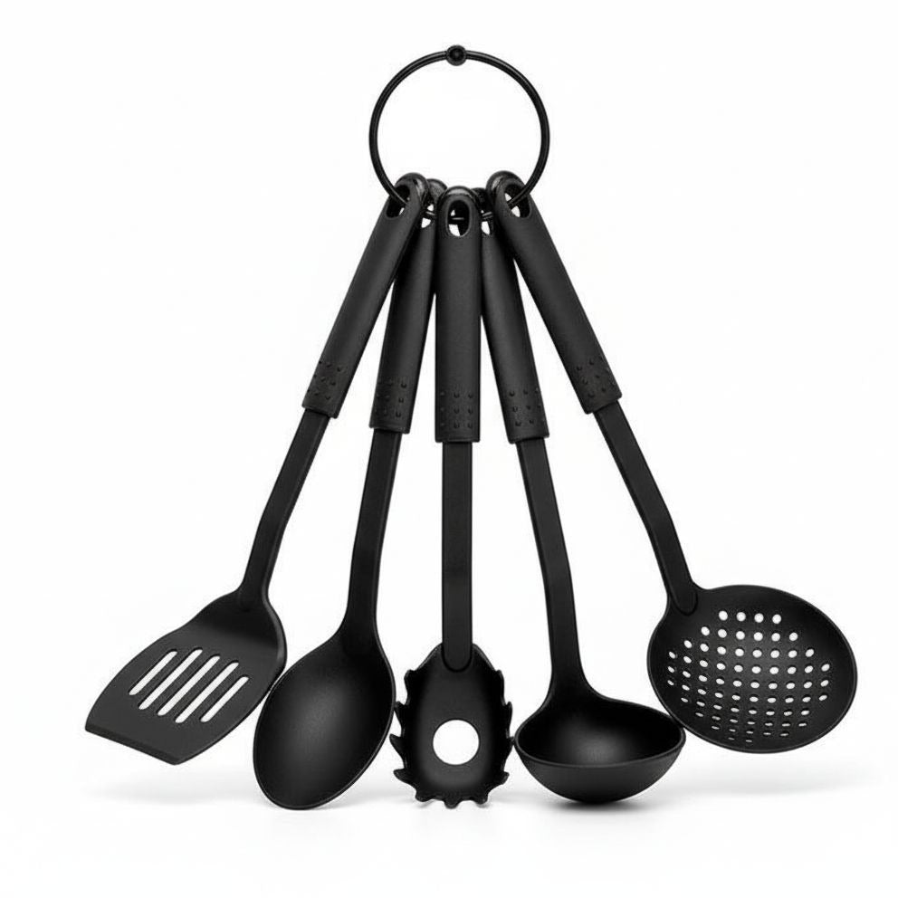 6 Non Stick Plastic Spoons