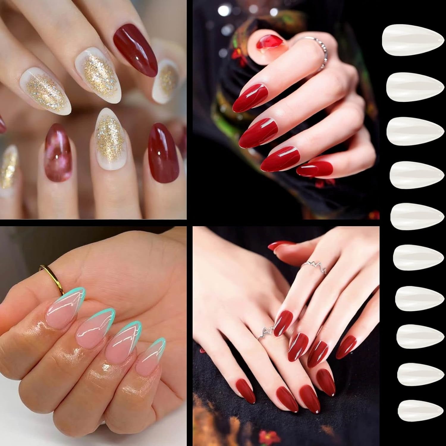 Acrylic Nails Transparent Almond Shape