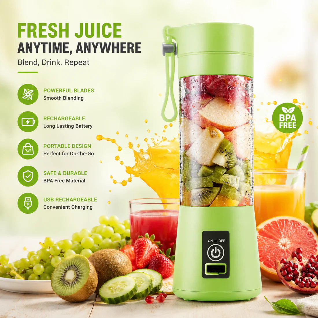 Mini Portable Blender - Juicer | USA Quality